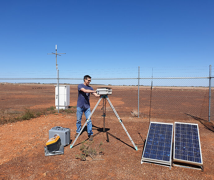 Installing air quality monitoring equipment 