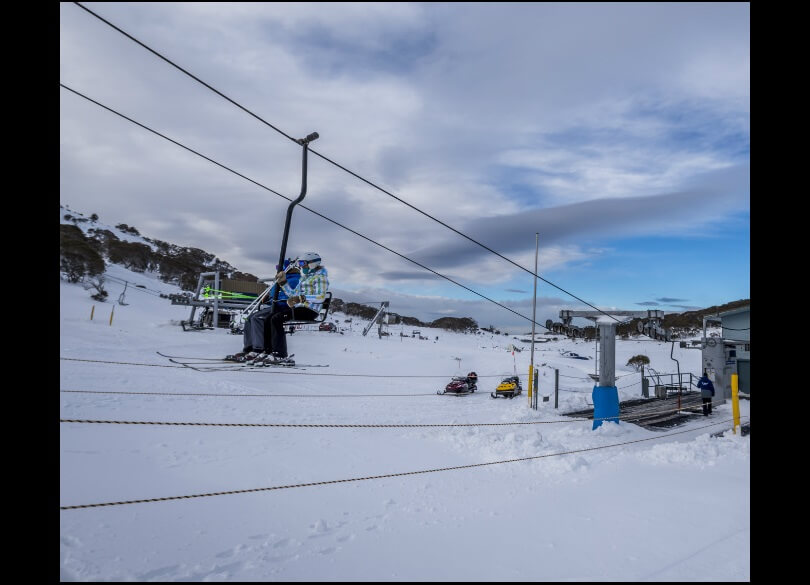 A T-Bar chair lift at Mount Perisher, Kosciuszko National Park