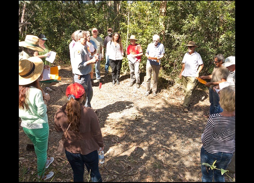 Ranger Smith briefing the volunteer team