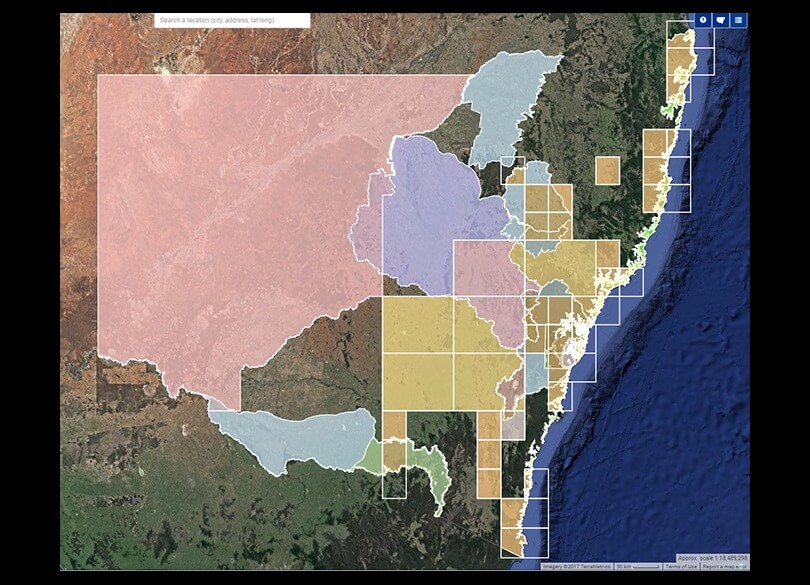 Index of soil mapping in NSW, available on eSPADE