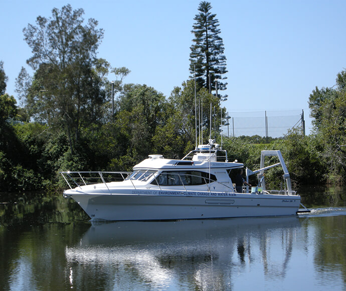 Research Vessel Bombora in the Manning River.