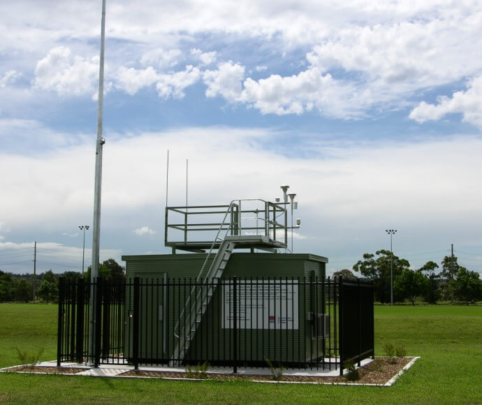 An air quality monitoring station in Singleton, NSW