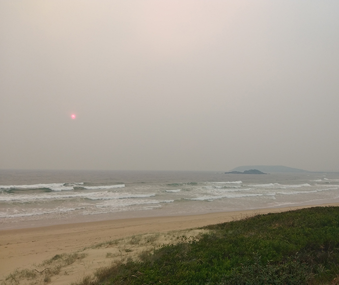 Reduced visibility at Coffs Harbour, Mid-North Coast, 22 November 2019. 