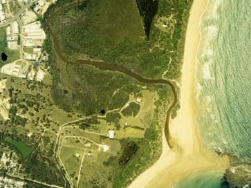 A view of Flat Top Point Creek near the town of Woolgoolga